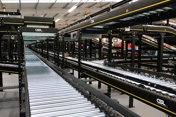 Interroll Roller conveyors with CSL logo Interroll Roller conveyors with CSL logo